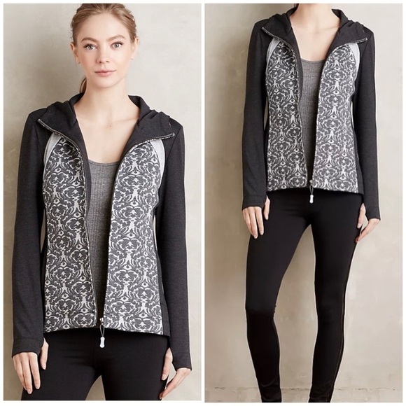 ANTHROPOLOGIE Pure + Good Tara Jacquard Hoodie - Picture 1 of 13